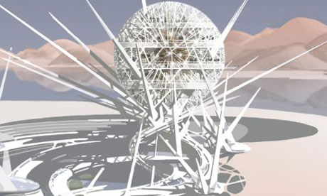 An artists impression of the Universitas Leadership Sanctuary in the Nevada desert 