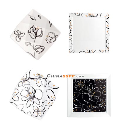 黑白花色餐具 超凡脱俗魅力