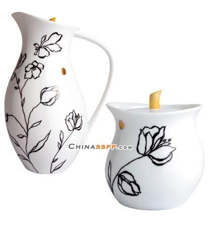 黑白花色餐具 超凡脱俗魅力