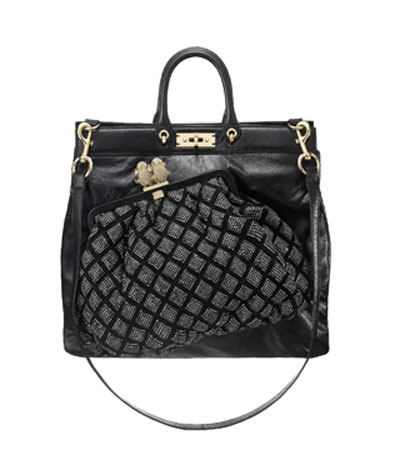 Marc Jacobs 09春夏黑色羊皮手提包