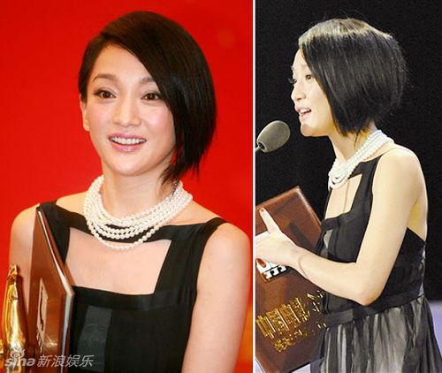 黑色薄纱礼服彰显了温婉气质