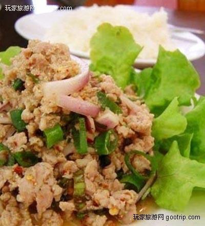 碎肉粘米饭